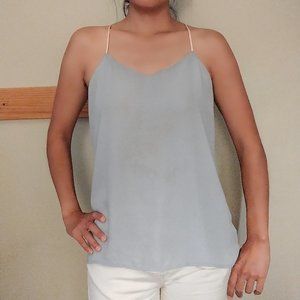 Express light blue/pink reversible sleeveless blouse, size XS
